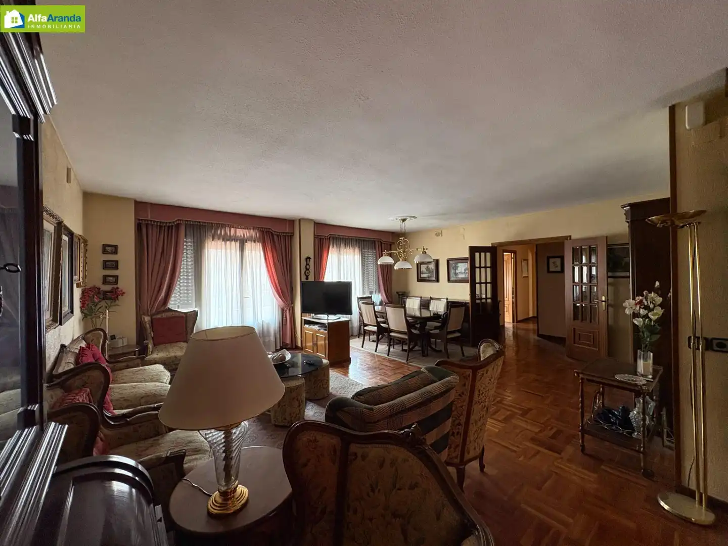 Living room of Flat for sale in Aranda de Duero  with Heating, Parquet flooring and Terrace
