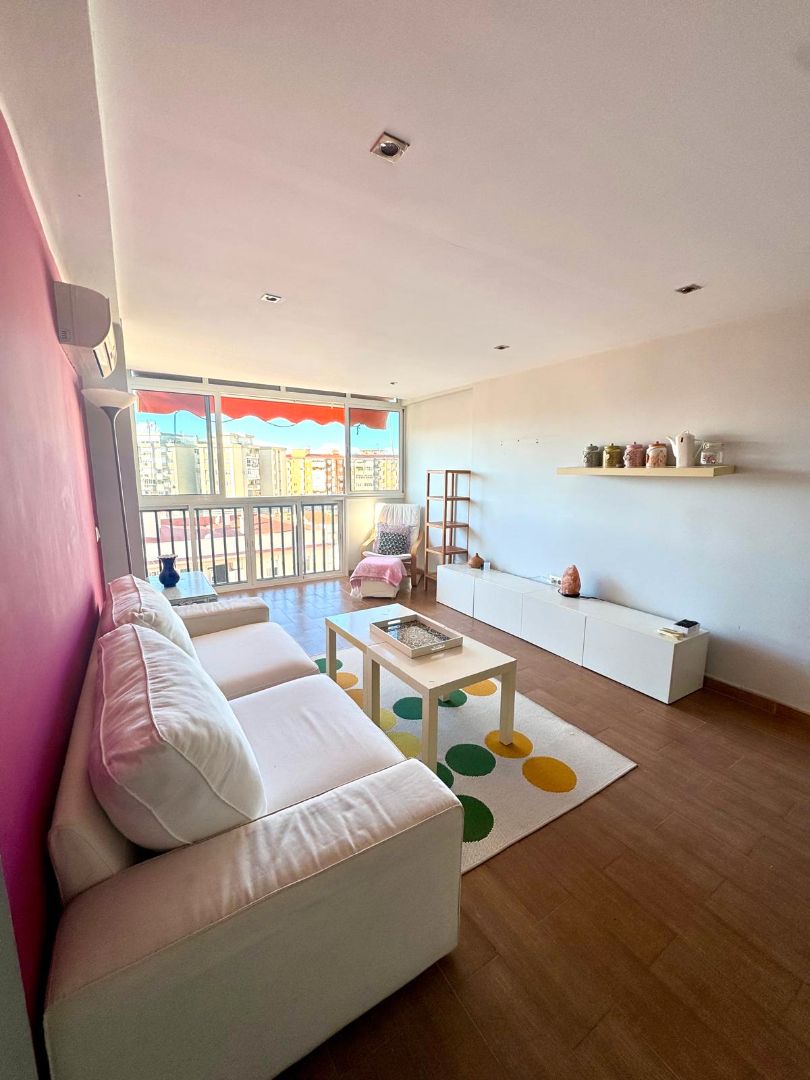 Living room of Flat to rent in Málaga Capital  with Air Conditioner, Furnished and Washing machine