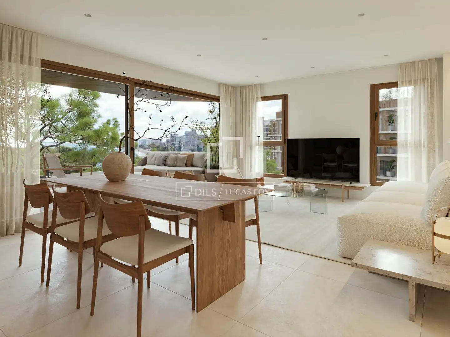 Sala d'estar de Pis en venda en Benicasim / Benicàssim amb Aire condicionat, Jardí privat i Terrassa