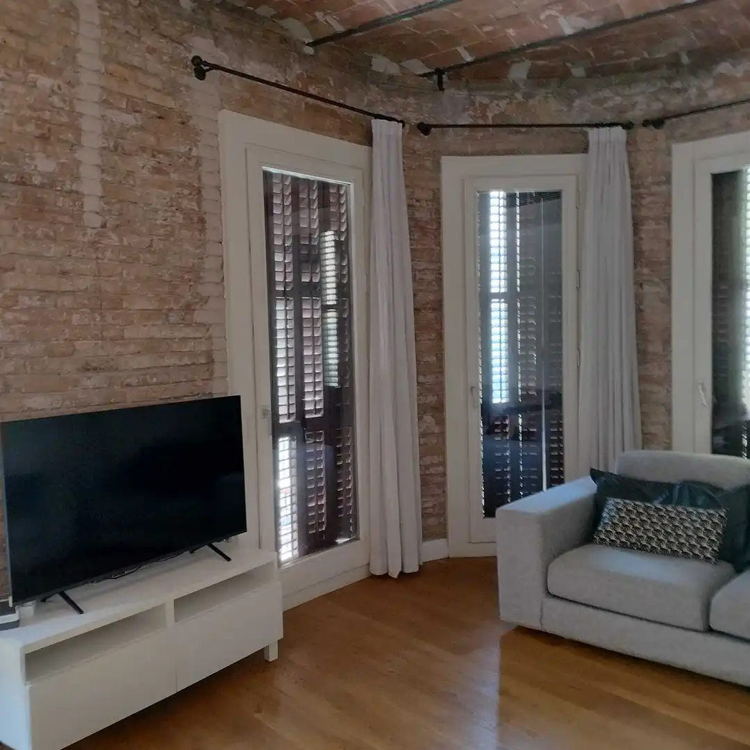Wohnzimmer von Wohnungen zur Miete in Barcelona mit Balkon