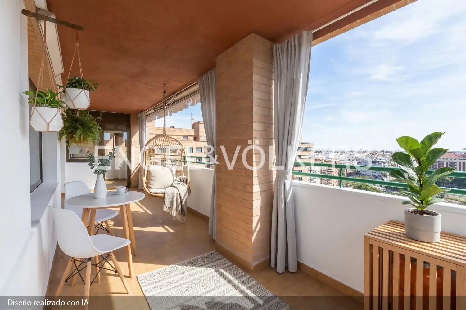 Außenansicht von Wohnung zum Verkauf in Valencia mit Klimaanlage, Heizung und Terrasse