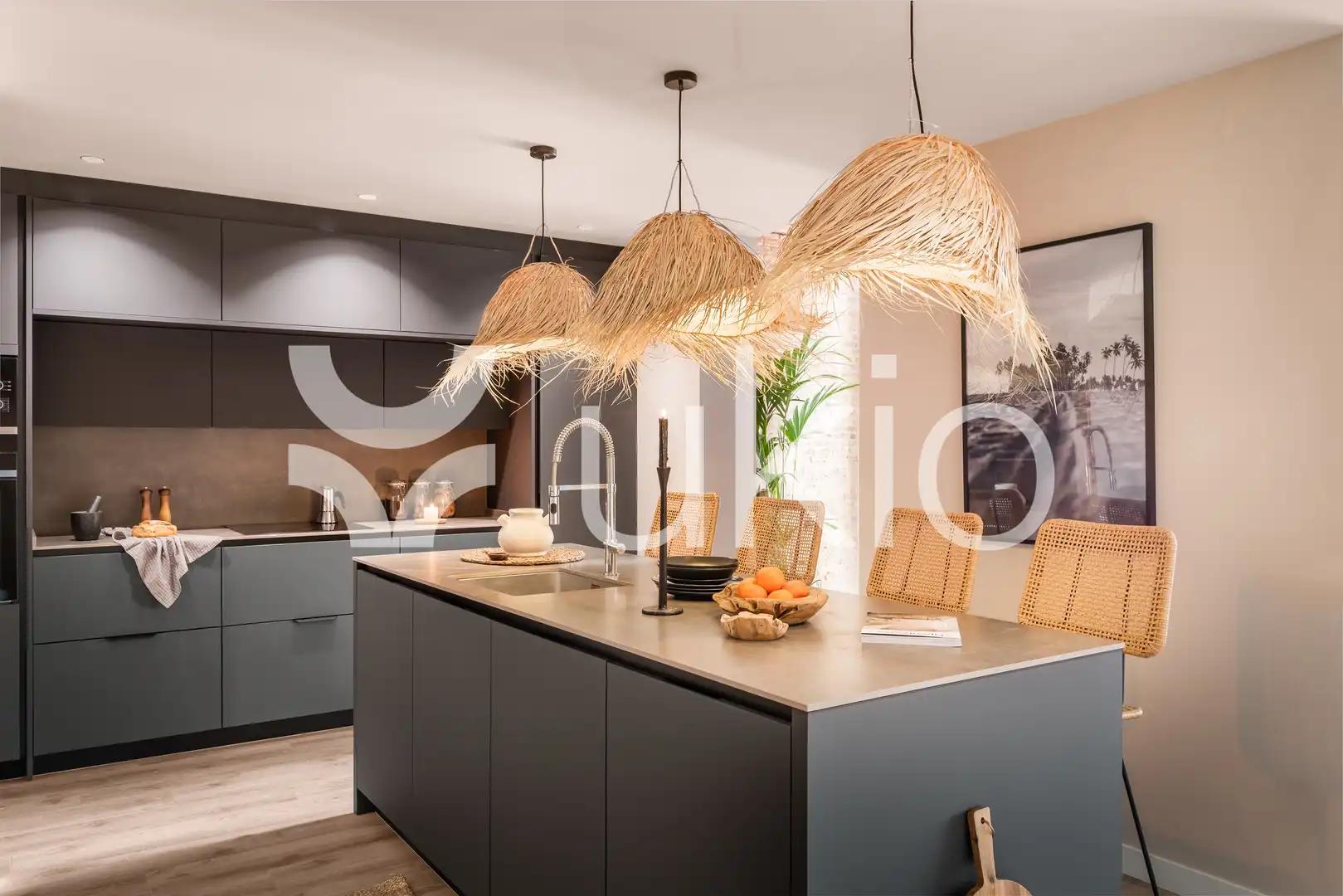Cuina de Apartament de lloguer en Barcelona amb Aire condicionat, Calefacció i Terrassa