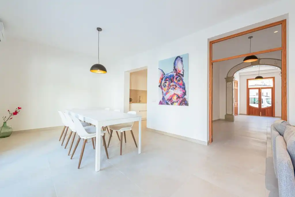 Menjador de Finca rústica en venda en Sa Pobla amb Aire condicionat, Jardí privat i Terrassa