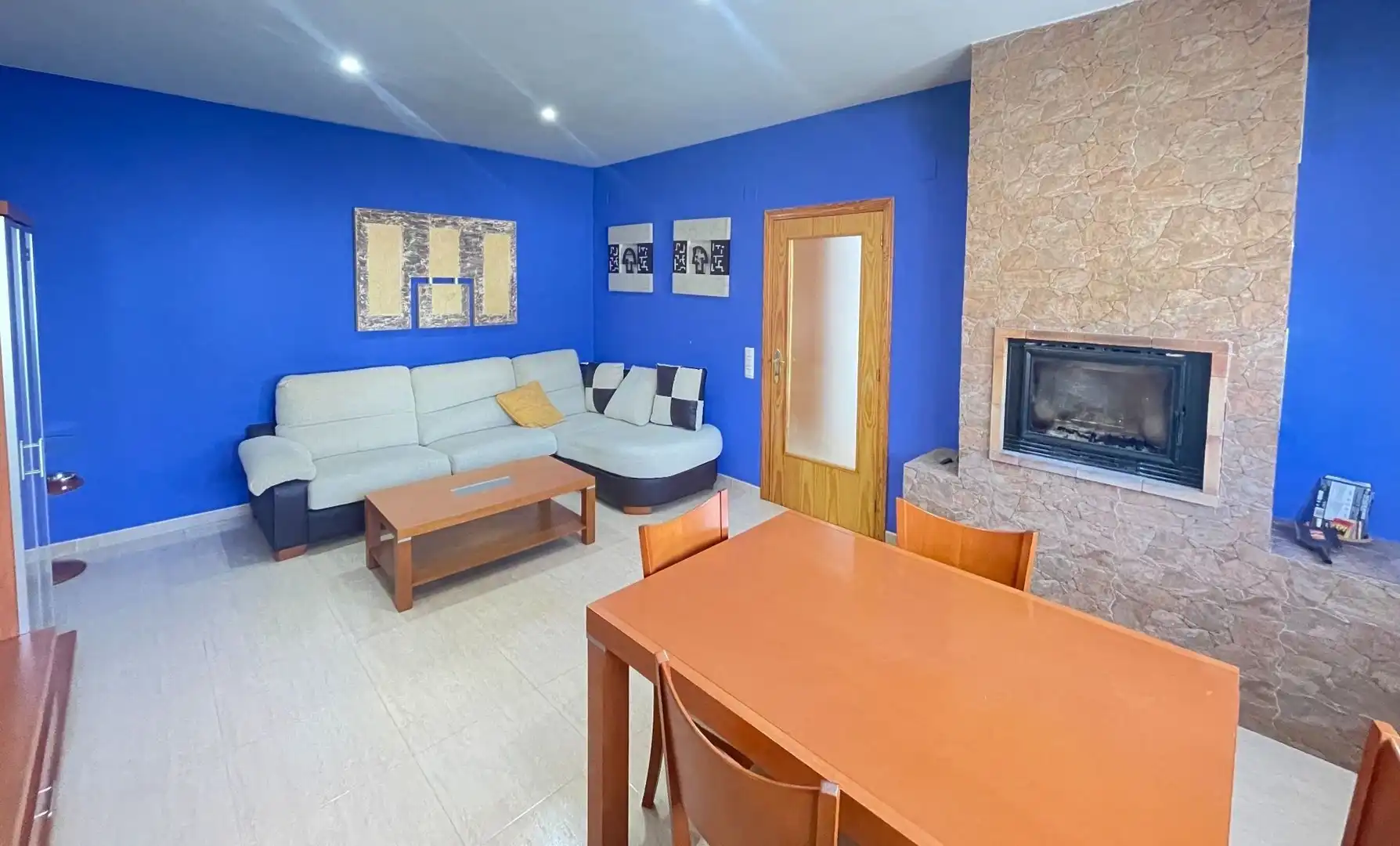 Sala de estar de Casa o chalet en venta en L'Aldea con Calefacción, Terraza y Trastero