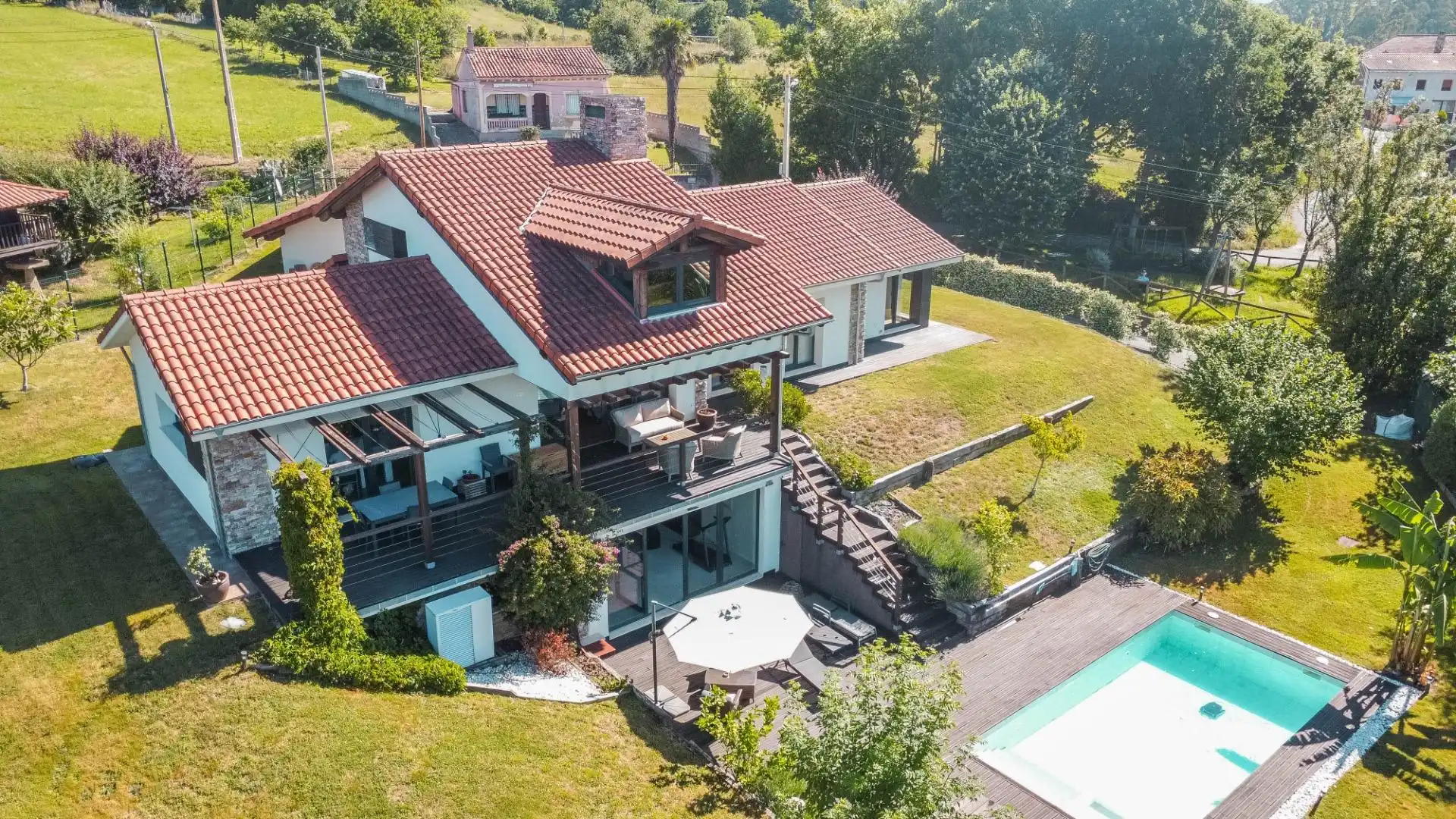 Vista exterior de Casa o chalet en venta en Siero con Aire acondicionado, Calefacción y Jardín privado