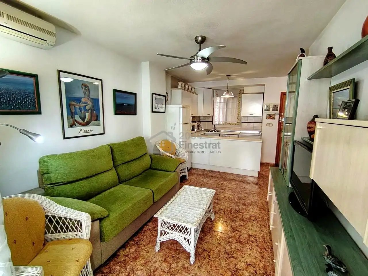 Living room of Flat for sale in Finestrat  with Air Conditioner, Terrace and Swimming Pool