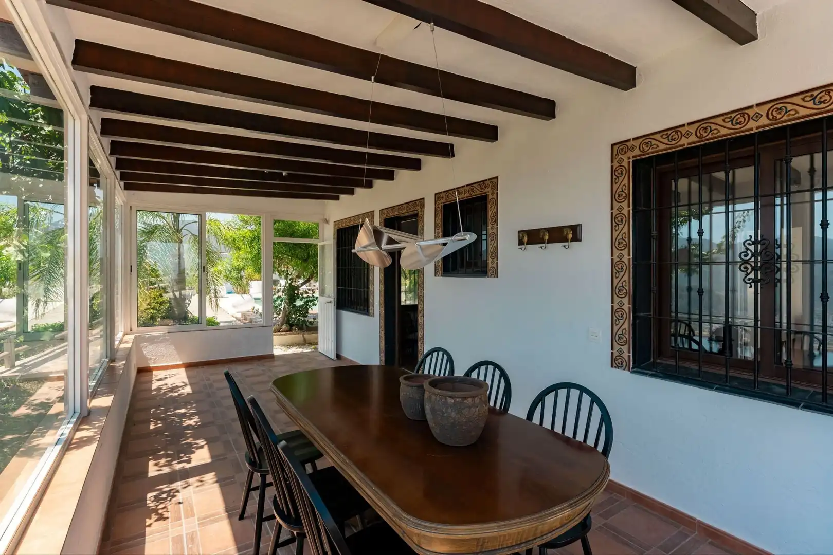 Terraza de Finca rústica en venta en Monda con Aire acondicionado y Piscina