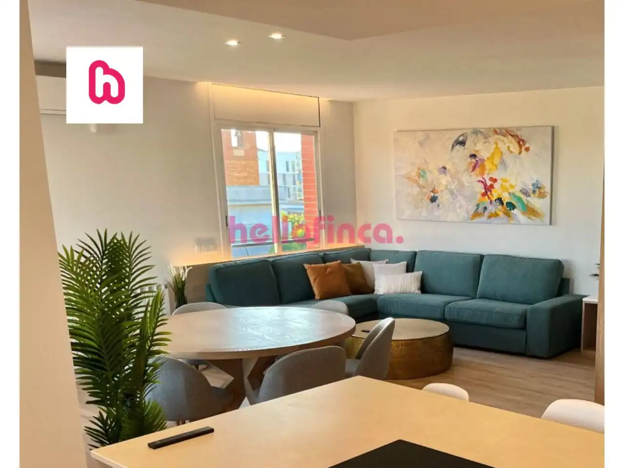 Sala de estar de Ático en venta en Sant Adrià de Besòs con Aire acondicionado, Calefacción y Parquet