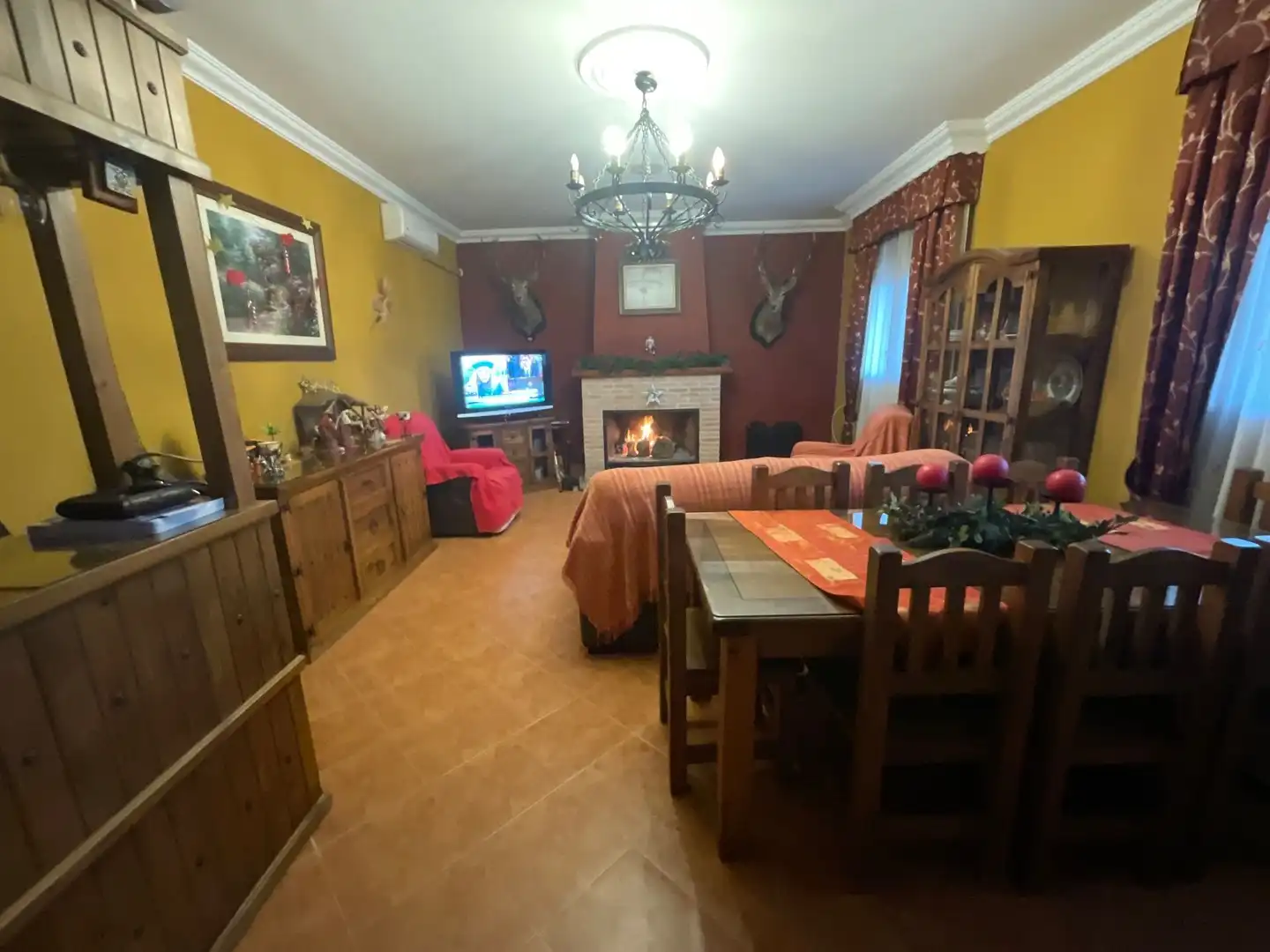 Sala de estar de Finca rústica en venta en Antequera con Aire acondicionado, Jardín privado y Terraza