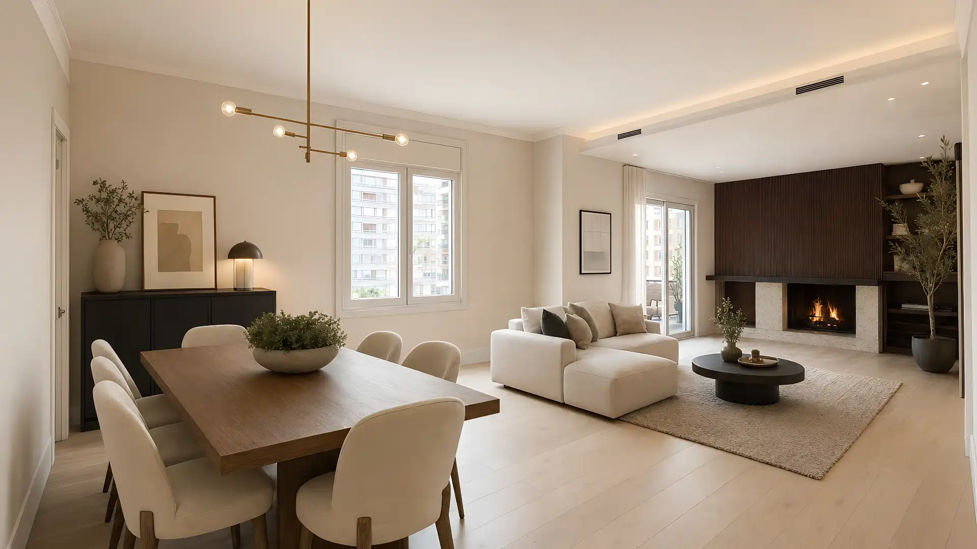 Living room of Flat for rent in Barcelona  with Air Conditioner, Heating and Parquet flooring