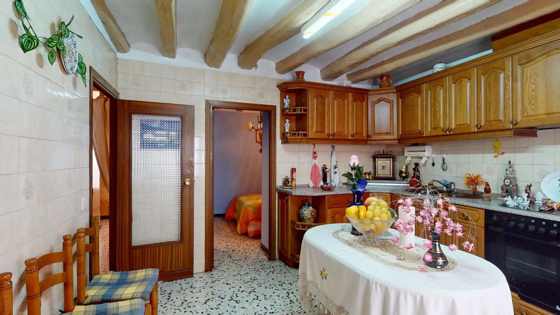 Cocina de Finca rústica en venta en Lumpiaque con Calefacción, Terraza y Amueblado