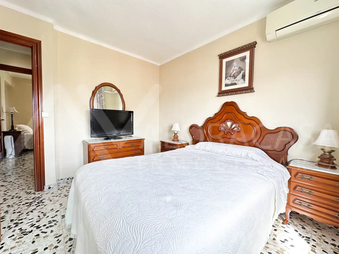 Bedroom of Flat for sale in Málaga  with Air Conditioner, Terrace and Furnished