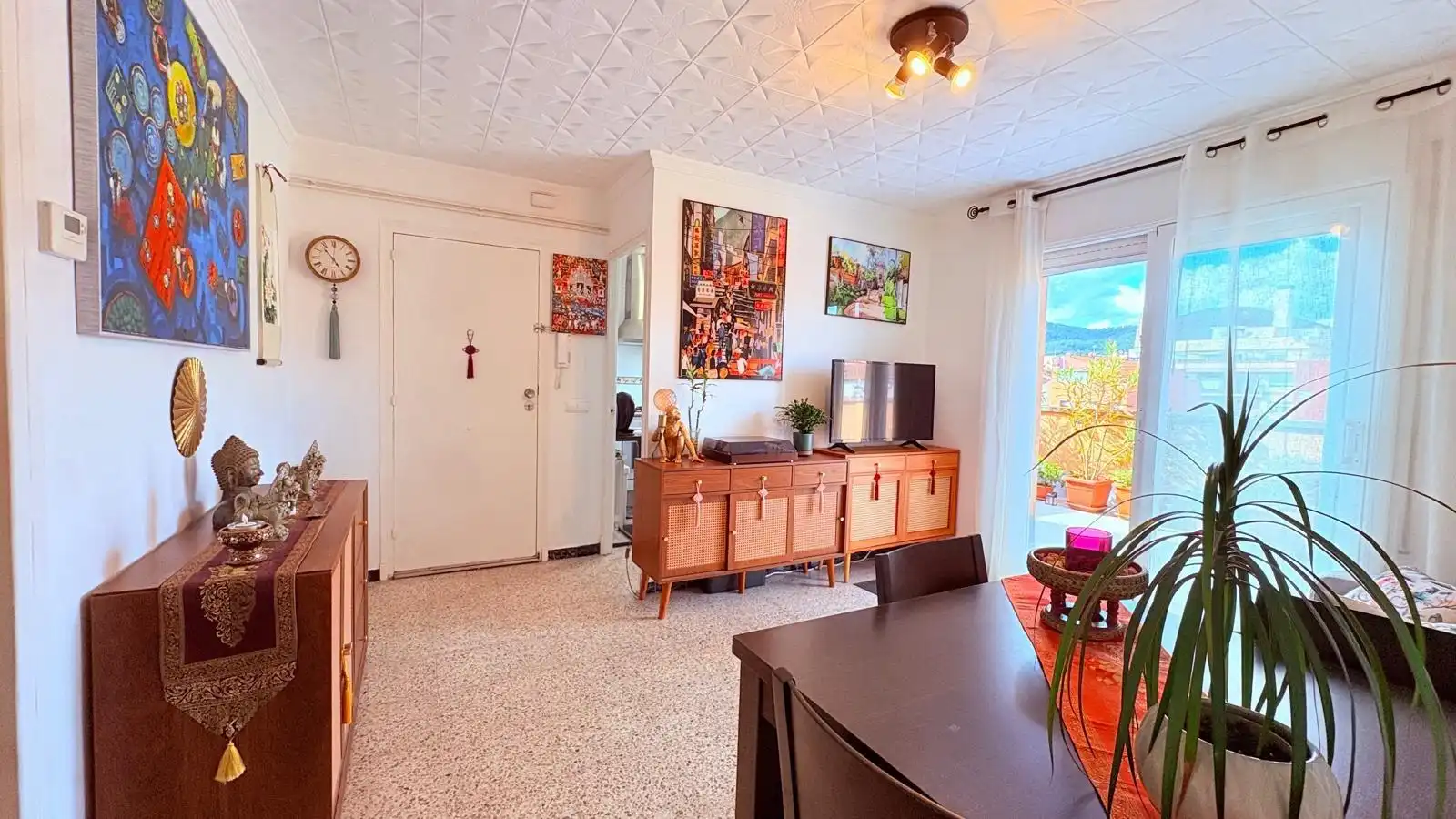 Wohnzimmer von Dachboden zum Verkauf in Castellar del Vallès mit Heizung und Terrasse