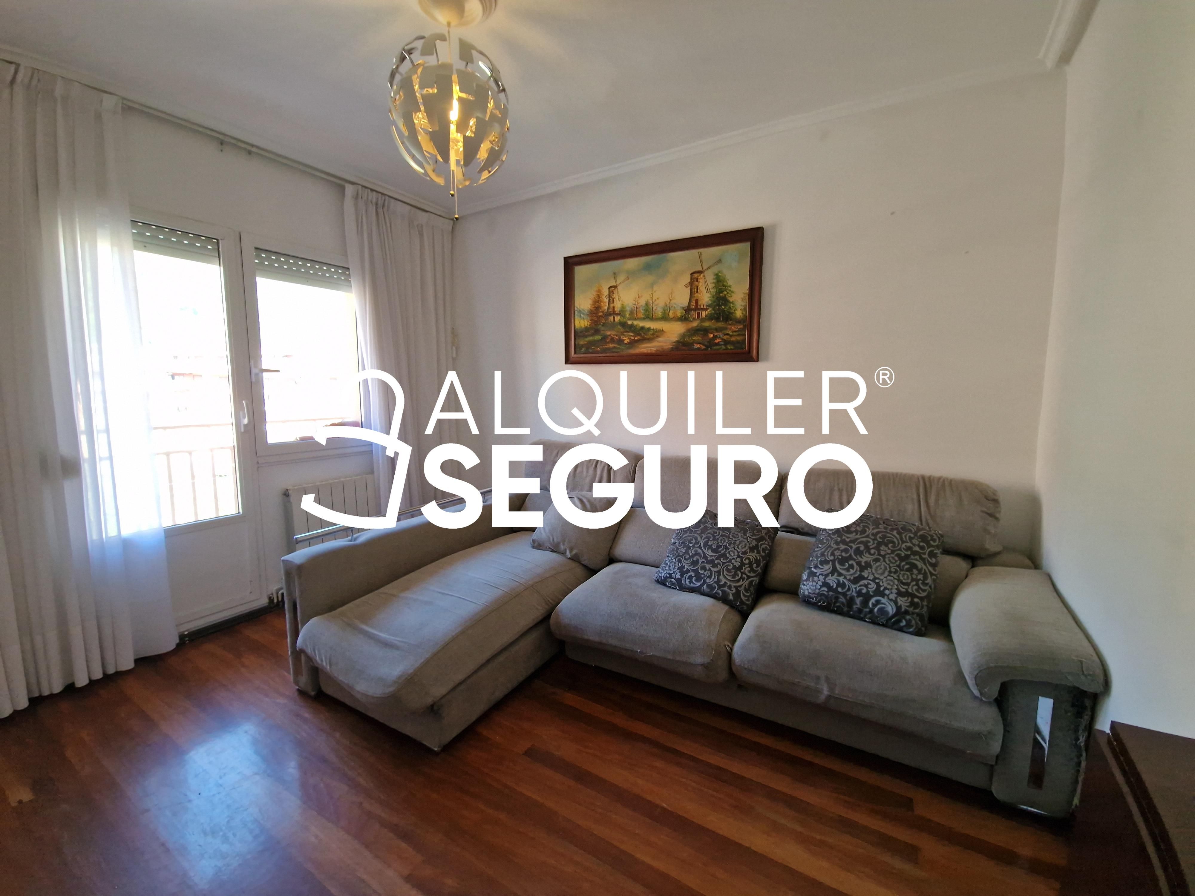 Sala d'estar de Pis de lloguer en Basauri  amb Calefacció, Terrassa i Moblat