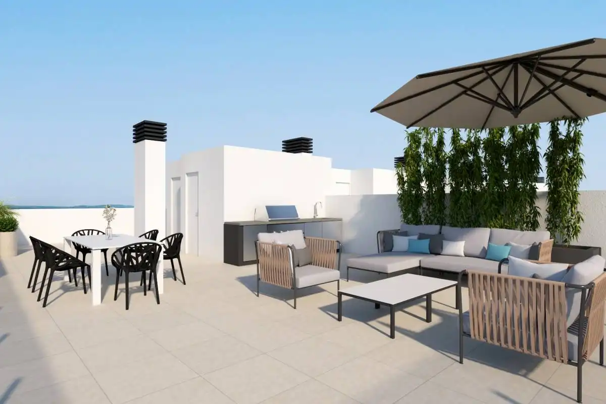 Terraza de Apartamento en venta en Santa Pola con Terraza, Piscina y Piscina comunitaria