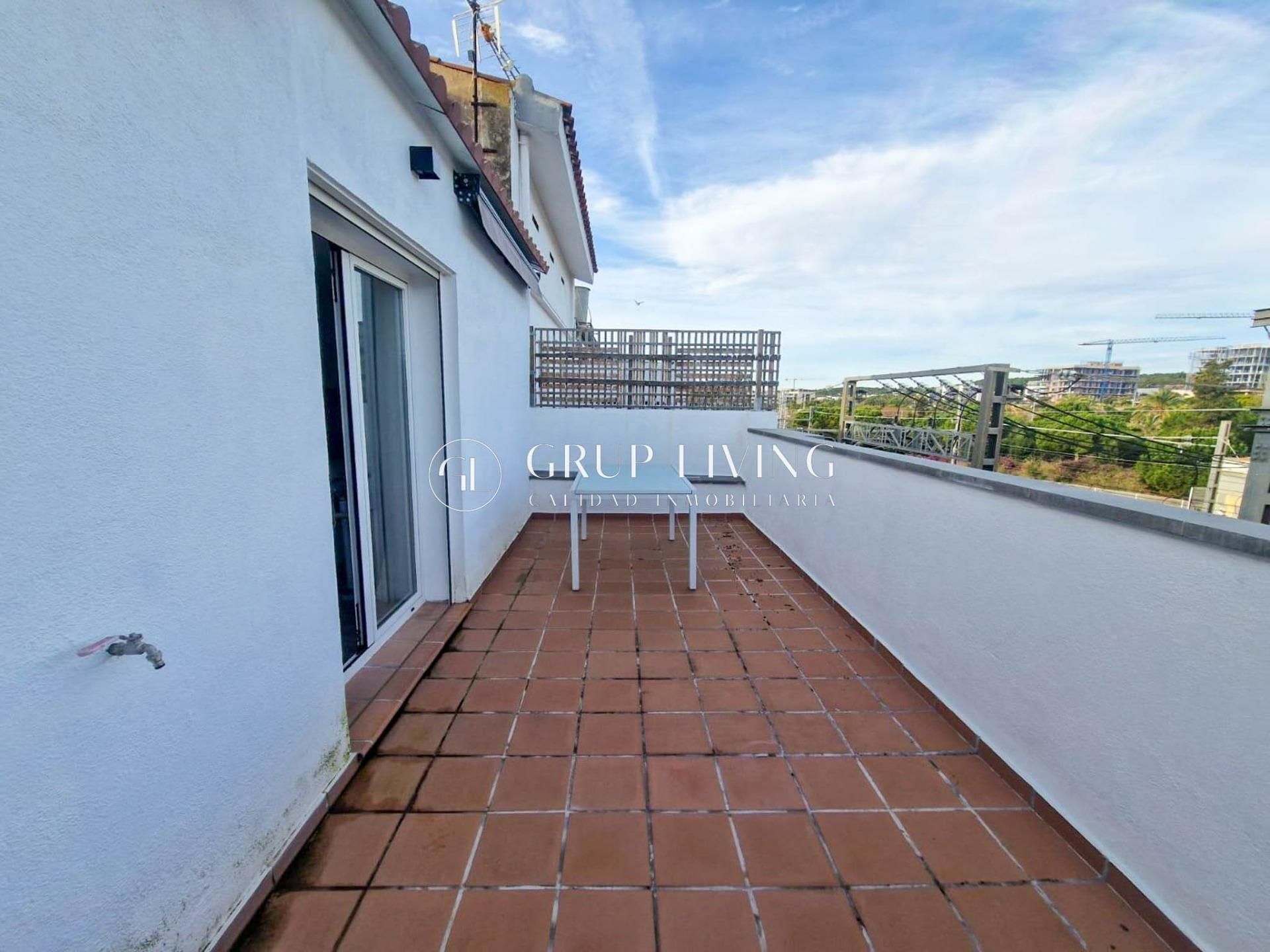 Terrace of Flat to rent in Sitges  with Heating, Parquet flooring and Terrace