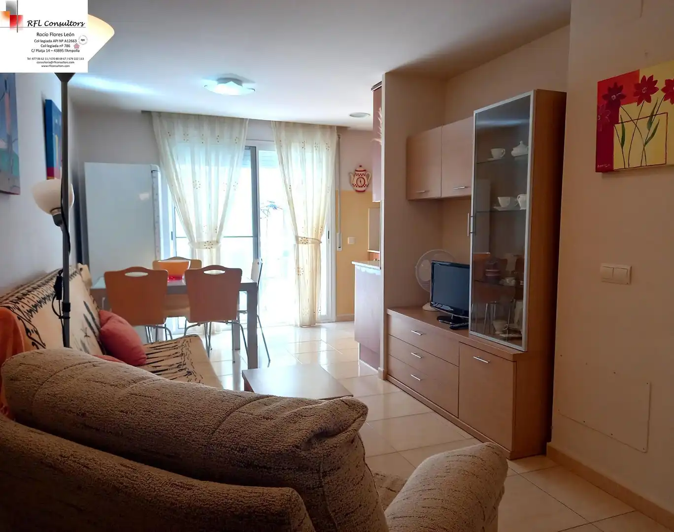 Wohnzimmer von Wohnungen zum Verkauf in L'Ampolla mit Heizung, Terrasse und Möbliert