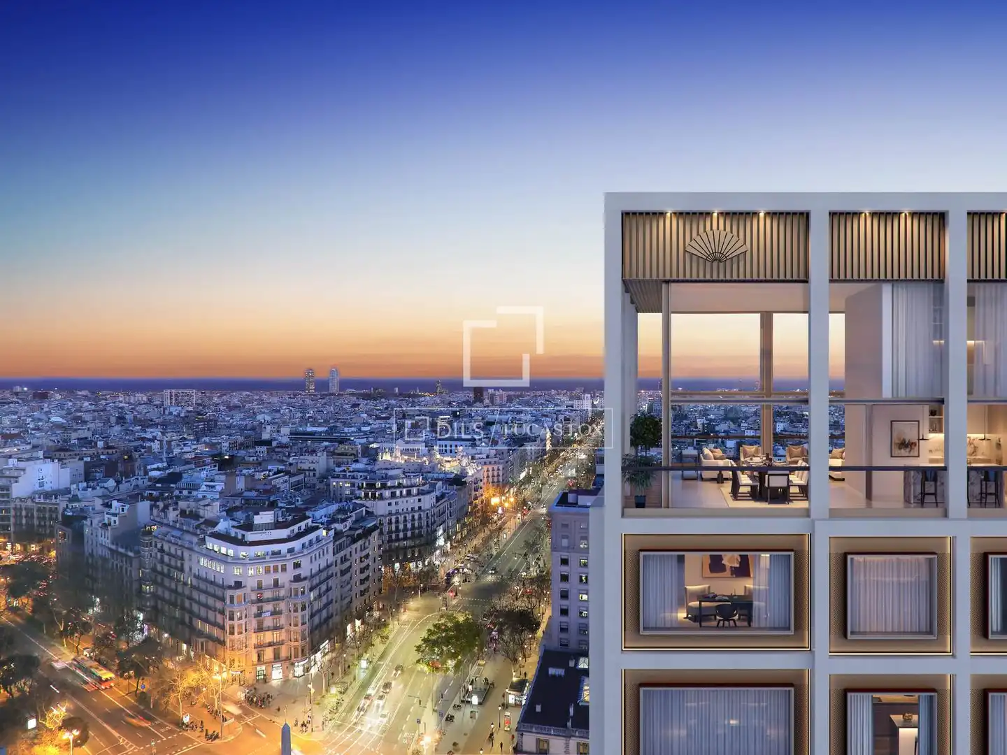 Terrasse von Wohnung zum Verkauf in Barcelona mit Klimaanlage, Heizung und Parkett