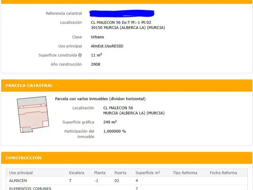 Parkplatz von Lagerraum zur Miete in Murcia