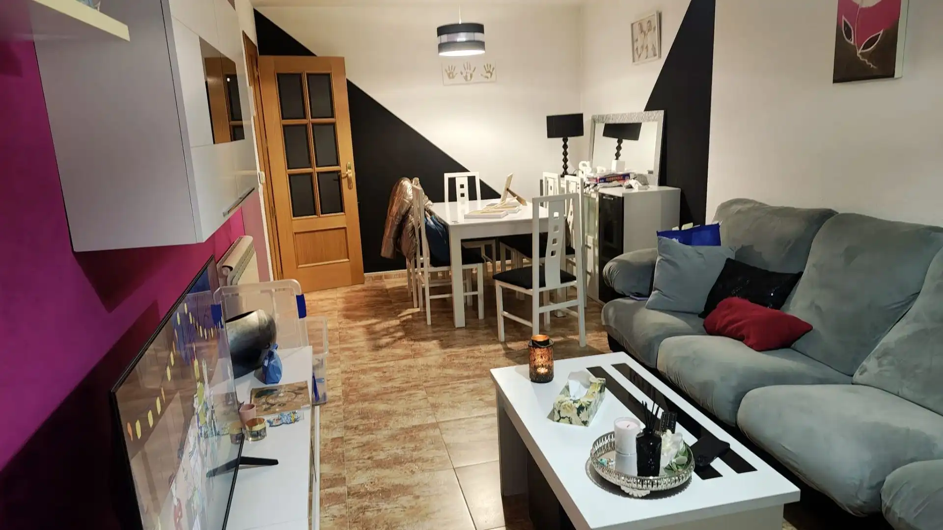 Sala de estar de Casa adosada en venta en Argamasilla de Calatrava con Aire acondicionado, Calefacción y Terraza