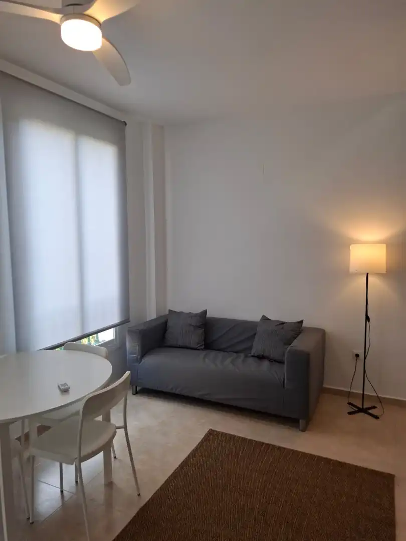 Sala d'estar de Dúplex de lloguer en Málaga amb Aire condicionat i Moblat
