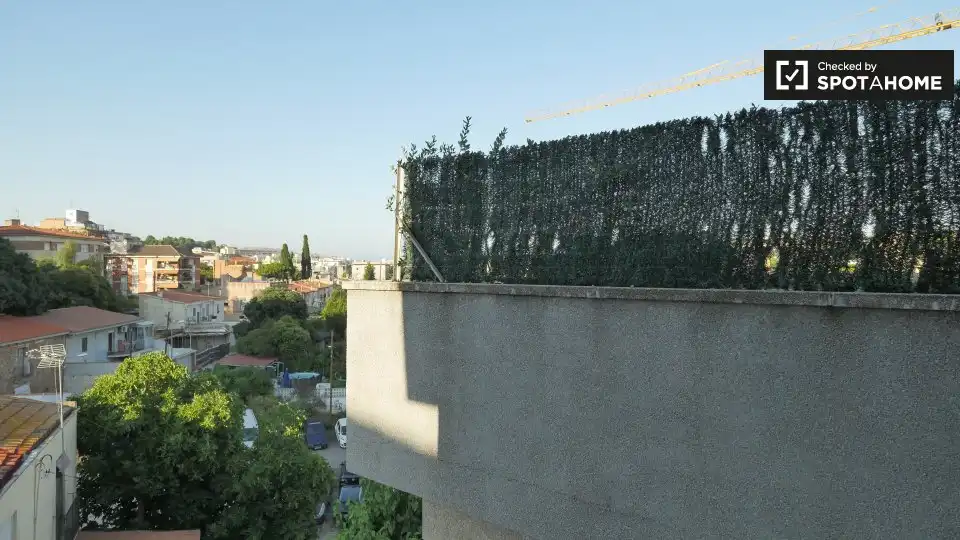 Terrace of Flat for share in Barcelona  with Air Conditioner, Heating and Furnished
