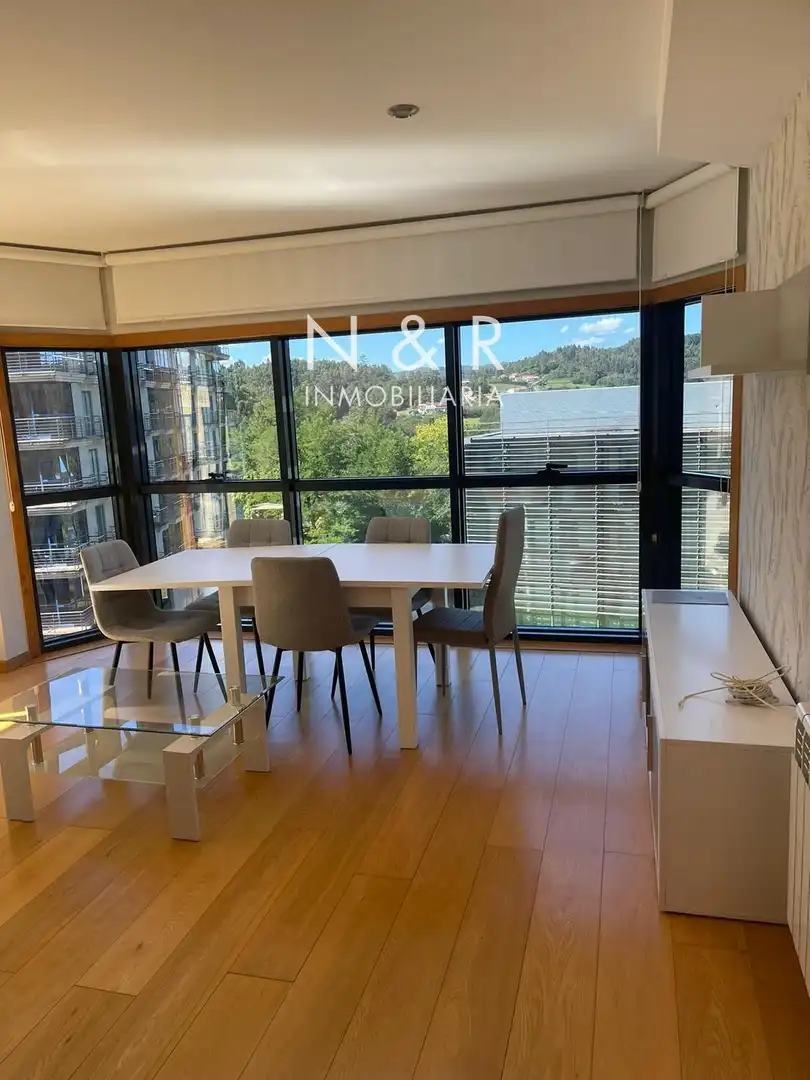 Exterior view of Flat for rent in Santiago de Compostela   with Heating, Terrace and Furnished