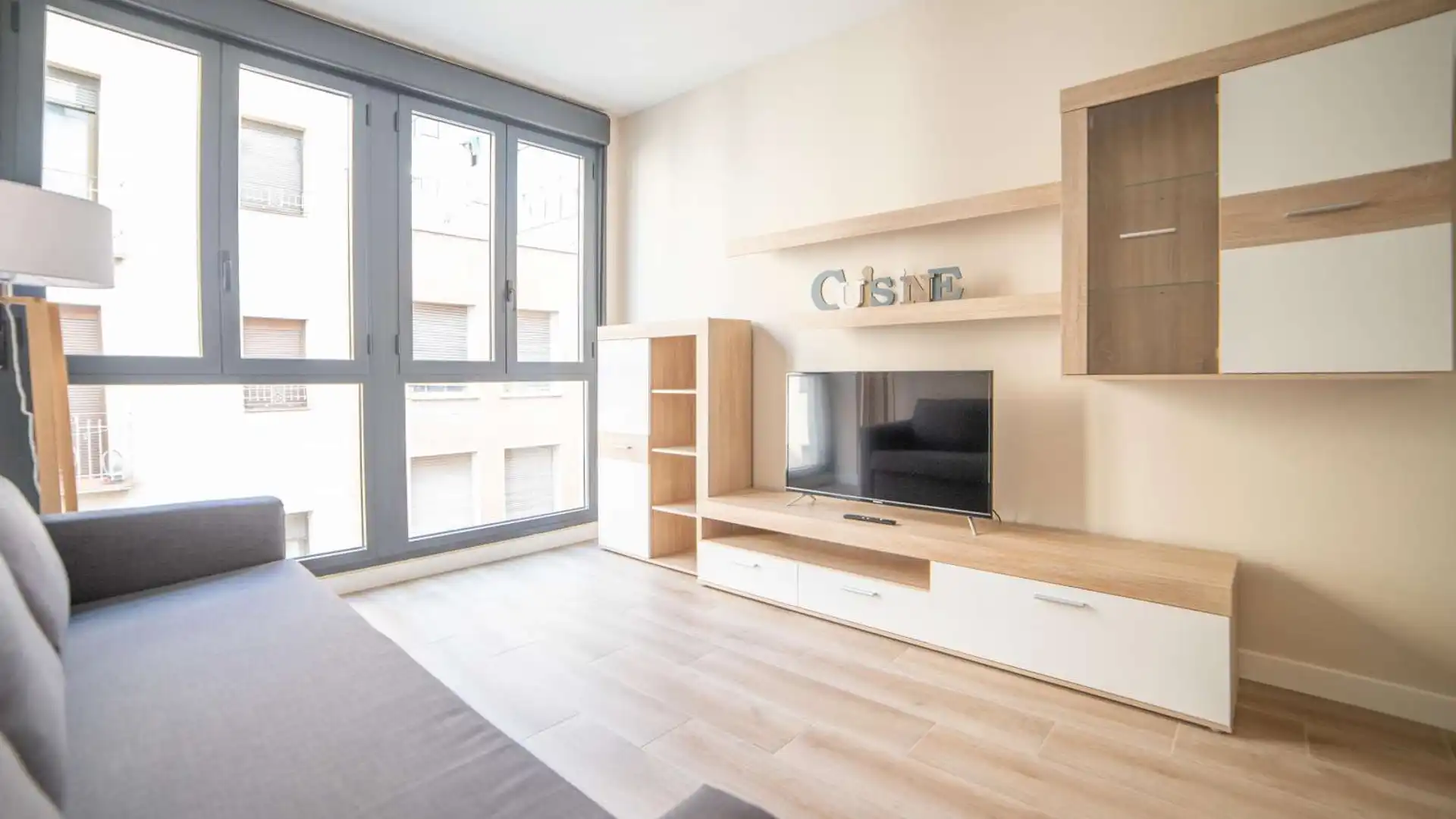 Sala de estar de Apartamento para compartir en  Madrid Capital con Aire acondicionado, Calefacción y Terraza