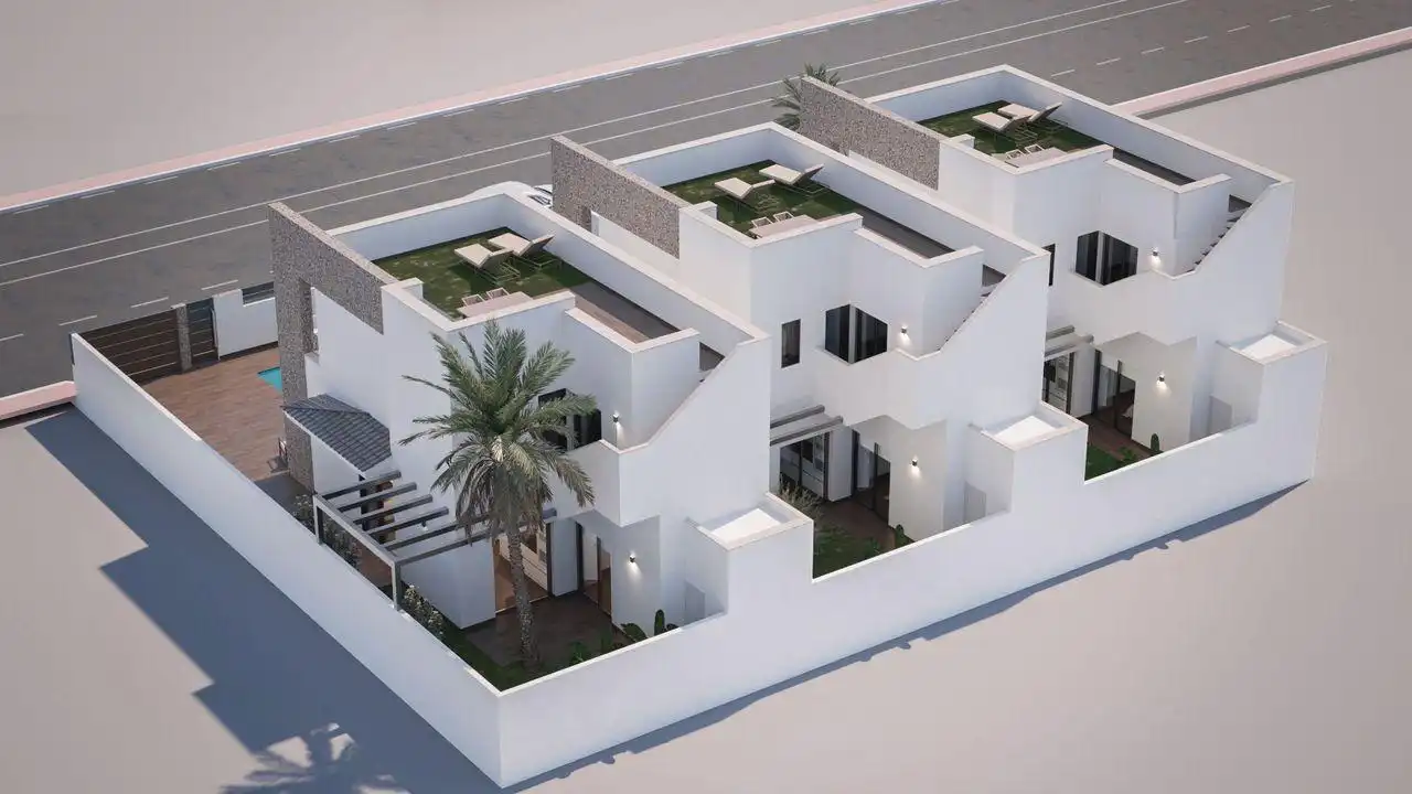 Vista exterior de Casa o chalet en venta en San Pedro del Pinatar con Aire acondicionado, Calefacción y Jardín privado