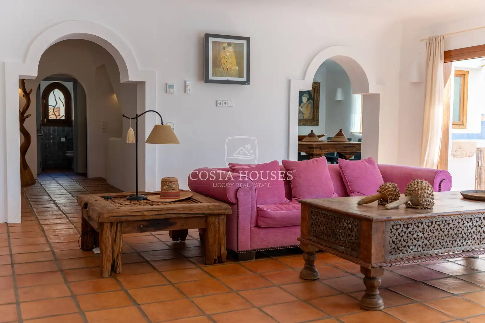 Sala d'estar de Casa o xalet en venda en Moraira amb Aire condicionat, Calefacció i Jardí privat