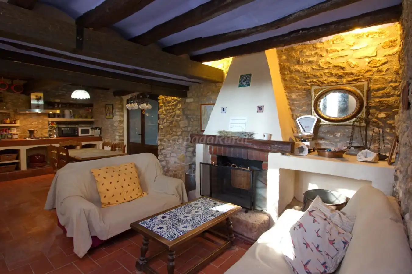 Sala de estar de Finca rústica en venta en El Catllar  con Calefacción, Jardín privado y Terraza