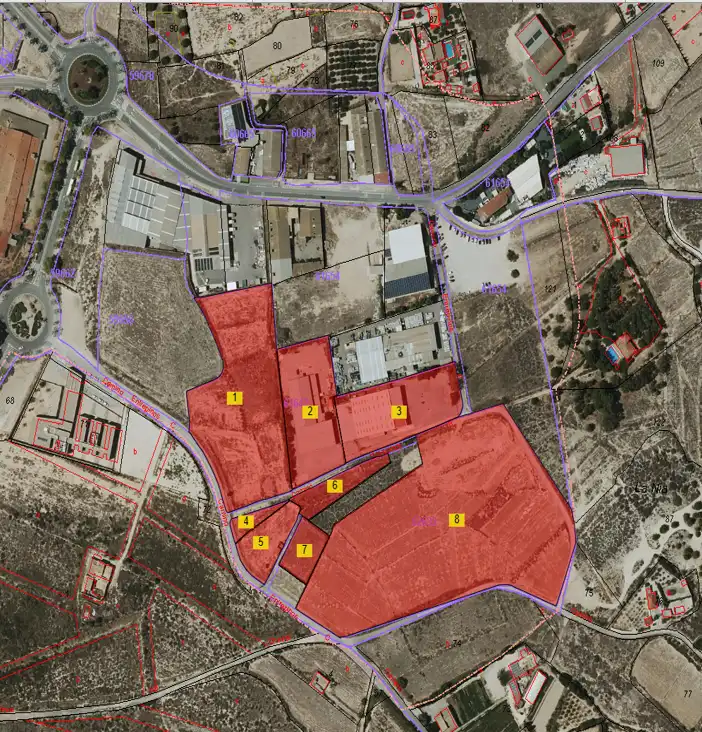 Vista exterior de Nau industrial en venda en Aspe amb Calefacció i Alarma