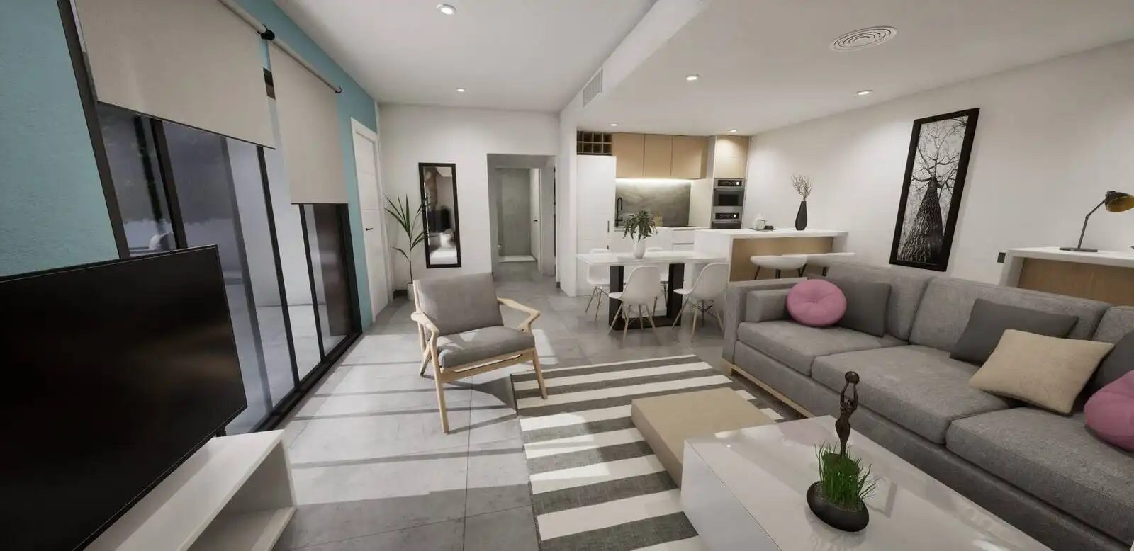 Sala d'estar de Casa o xalet en venda en Torre-Pacheco amb Aire condicionat, Jardí privat i Terrassa