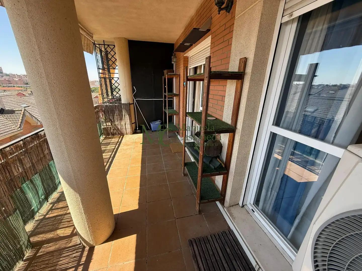 Balcony of Flat for rent in Mérida  with Air Conditioner, Heating and Alarm