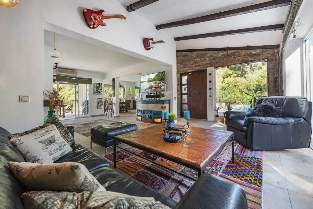 Sala de estar de Casa o chalet en venta en Calvià con Aire acondicionado, Jardín privado y Terraza