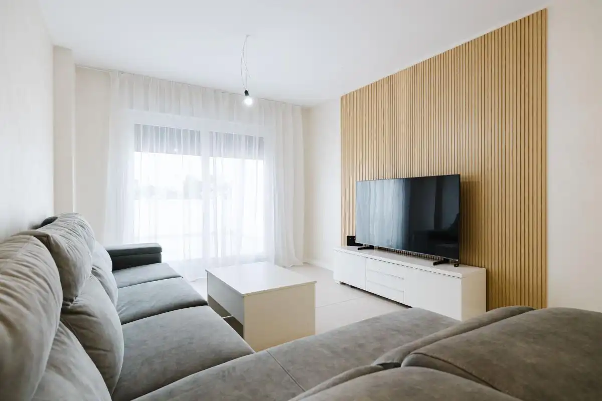 Living room of Flat for sale in Estepona  with Air Conditioner, Heating and Private garden