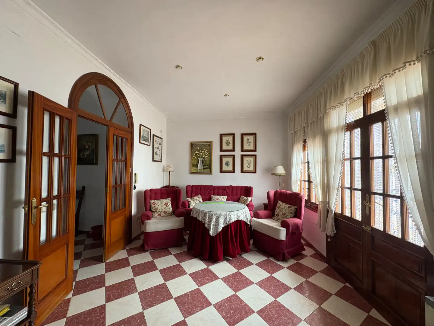 Living room of Houses for sale in Berlanga  with Air Conditioner, Terrace and Furnished