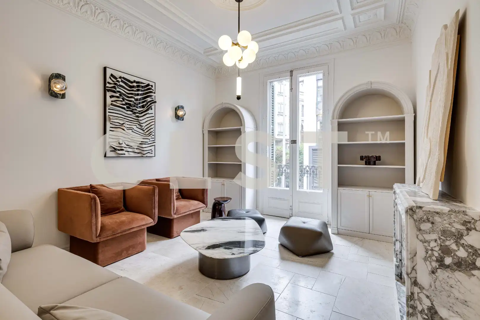 Wohnzimmer von Wohnungen zum Verkauf in Barcelona mit Klimaanlage, Heizung und Parkett
