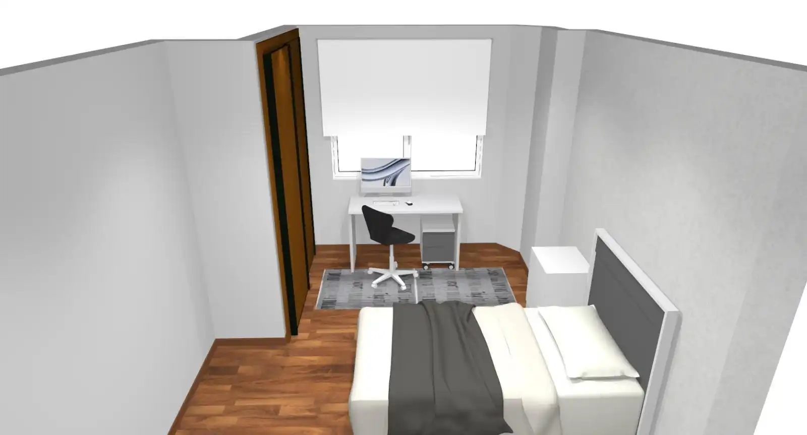Bedroom of Flat for rent in Vigo   with Heating, Parquet flooring and Furnished