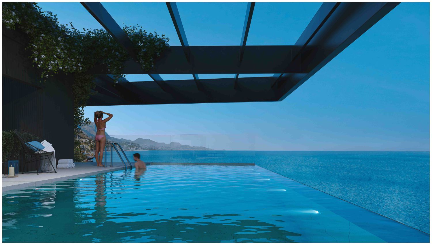 Swimming pool of Duplex for sale in Málaga Capital  with Air Conditioner, Heating and Terrace