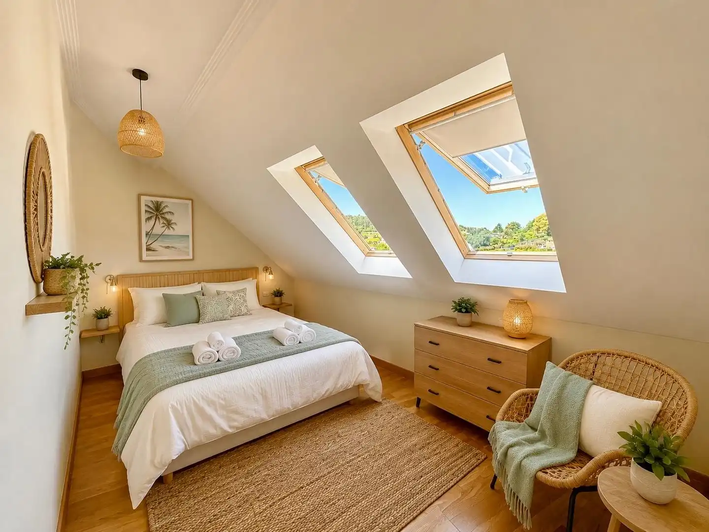 Schlafzimmer von Wohnungen zum Verkauf in O Grove   mit Heizung, Terrasse und Abstellraum