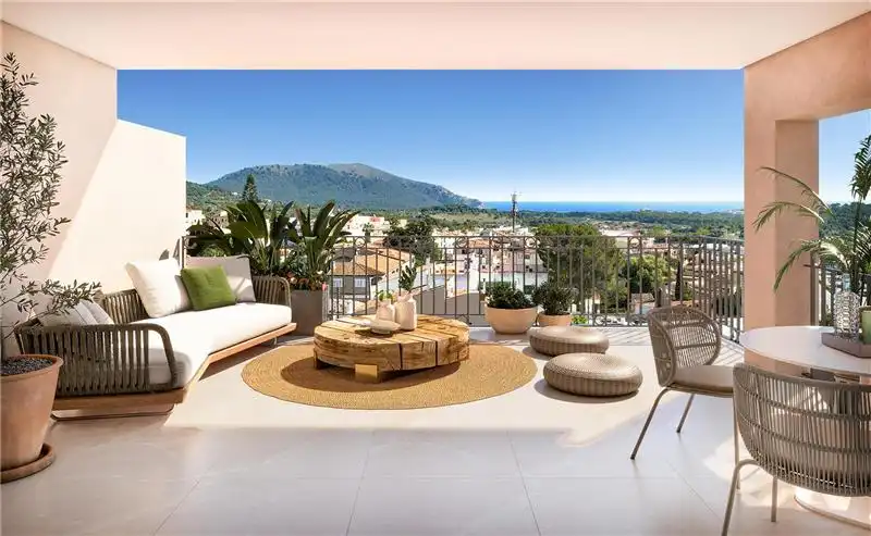 Terrasse von Wohnungen zum Verkauf in Capdepera mit Klimaanlage, Heizung und Terrasse