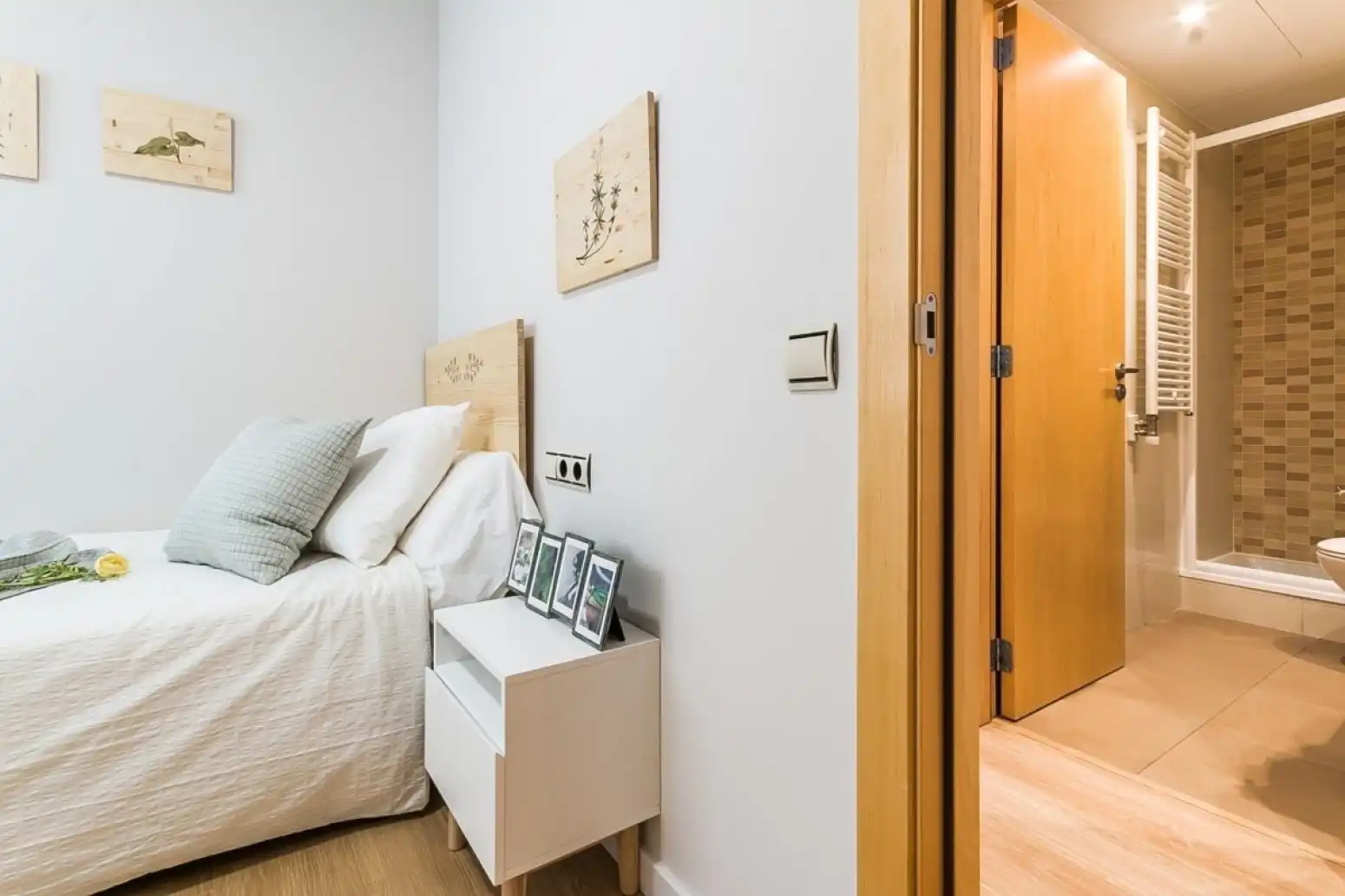 Schlafzimmer von Wohnung zum Verkauf in Terrassa mit Klimaanlage, Heizung und Parkett