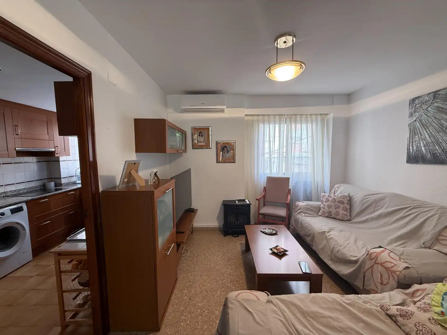 Wohnzimmer von Wohnung zum Verkauf in Valencia mit Klimaanlage und Balkon