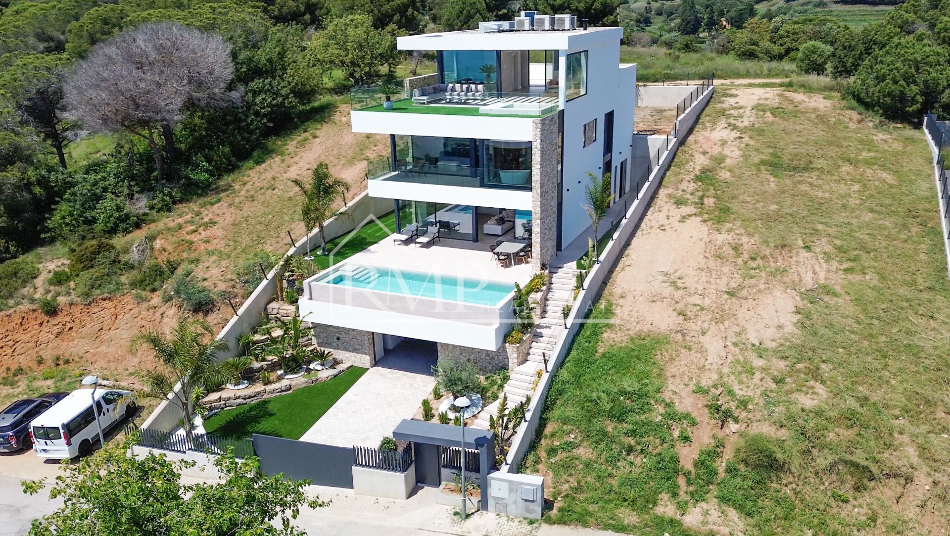 Vista exterior de Casa o chalet en venta en Arenys de Mar con Aire acondicionado, Calefacción y Jardín privado
