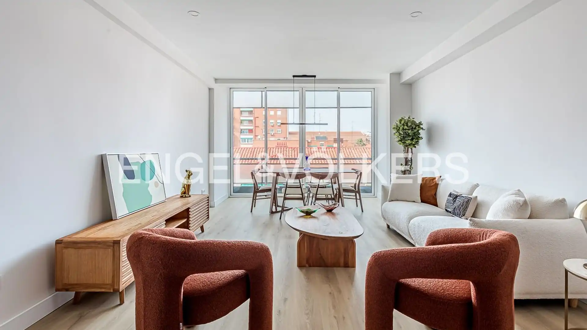 Sala de estar de Piso en venta en  Madrid Capital con Aire acondicionado, Calefacción y Parquet