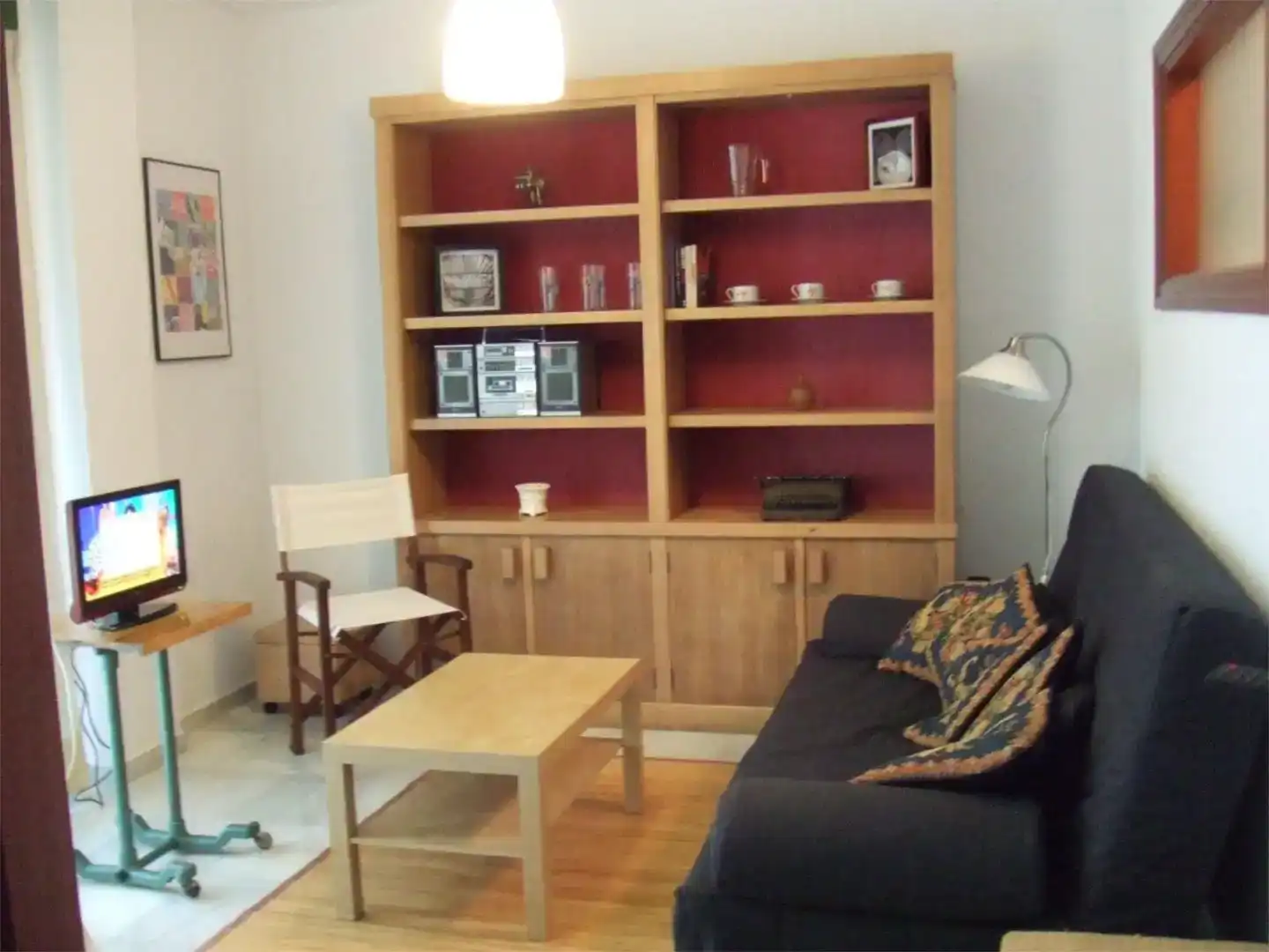Sala d'estar de Apartament de lloguer en Málaga Capital amb Aire condicionat i Balcó