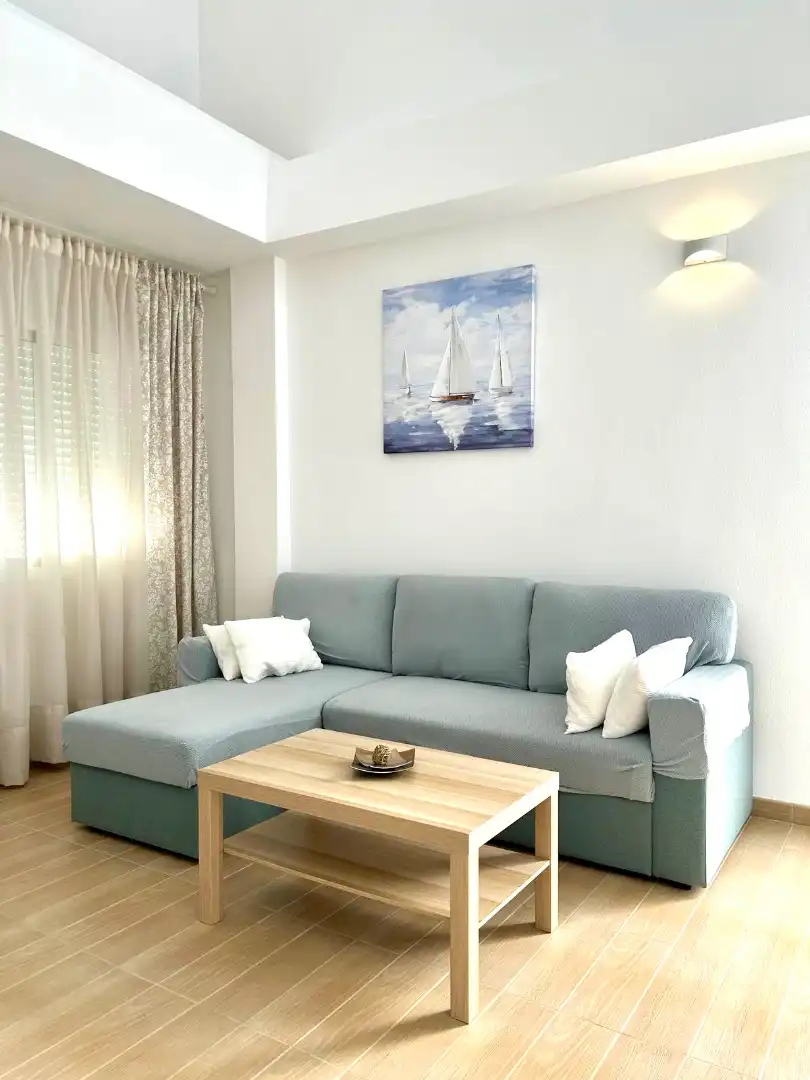 Sala de estar de Ático de alquiler en Balanegra con Aire acondicionado, Calefacción y Jardín privado