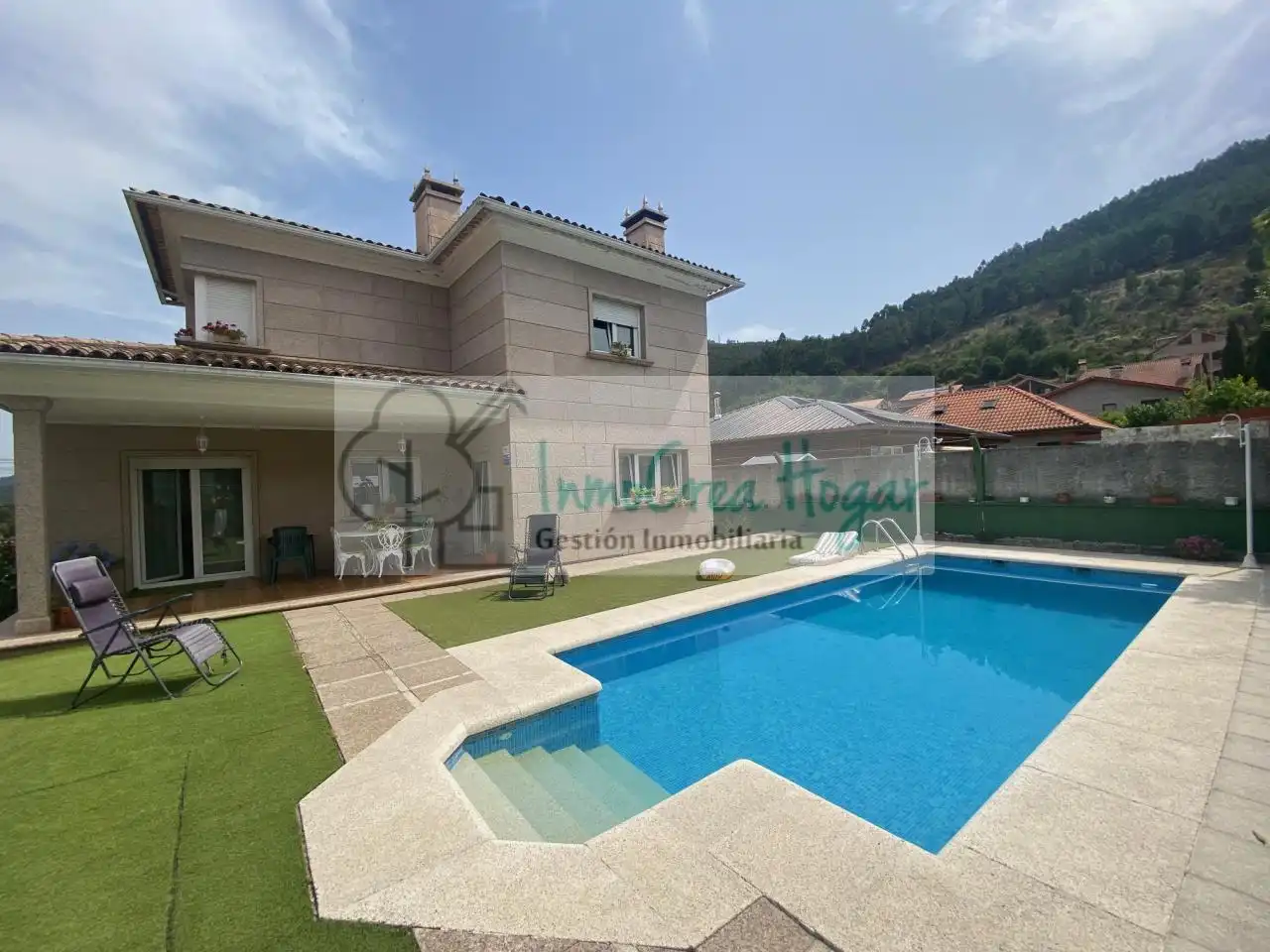 Swimming pool of Houses for sale in Mos  with Heating, Private garden and Storage room