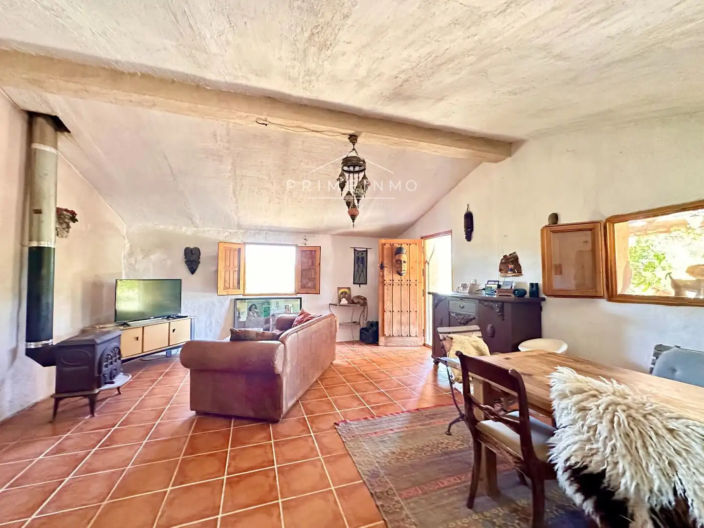 Sala d'estar de Finca rústica en venda en El Perelló amb Terrassa, Traster i Piscina